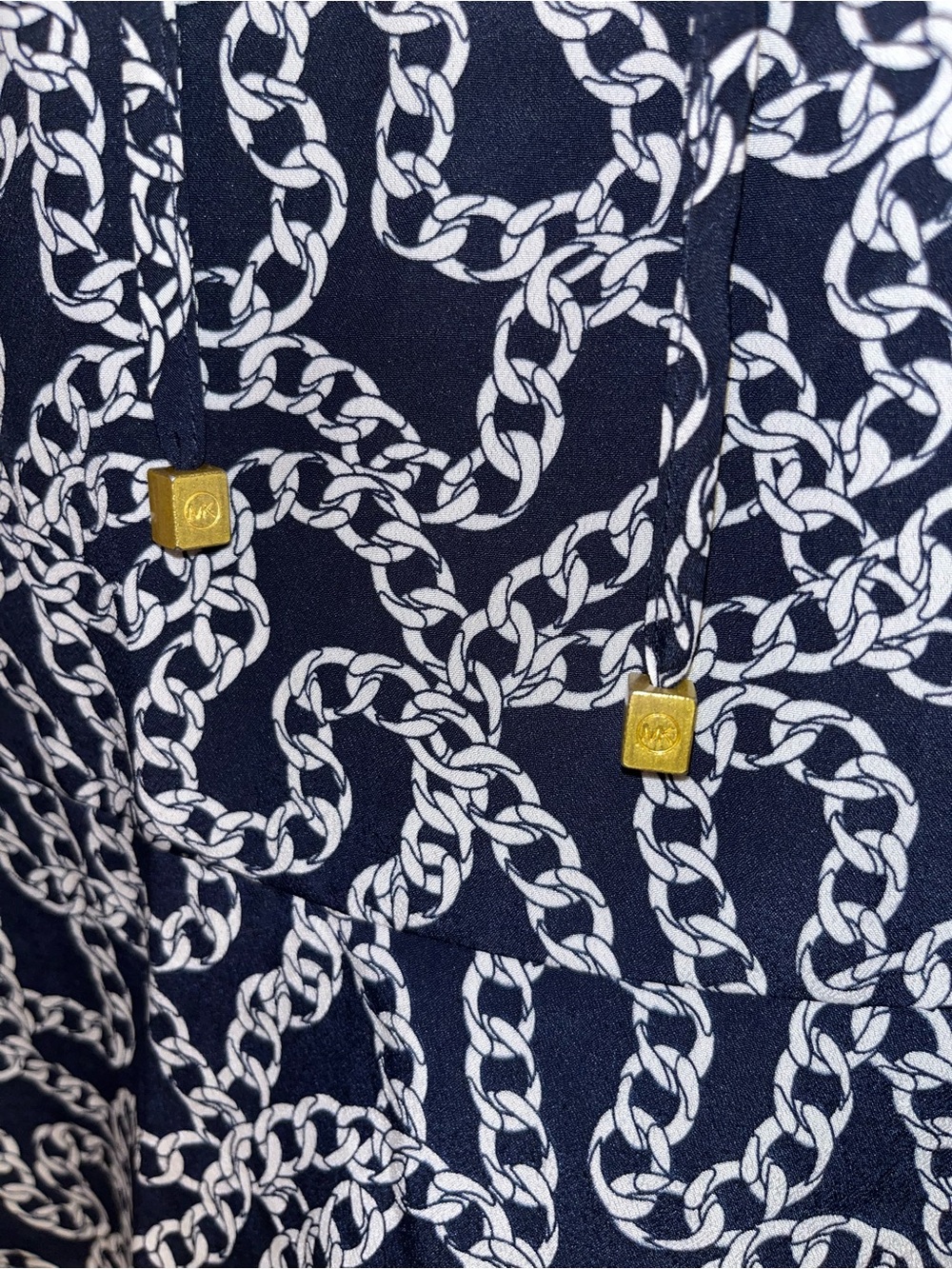 MICHAEL KORS Chain-Print Ruffle Blouse - Picture 5 of 6